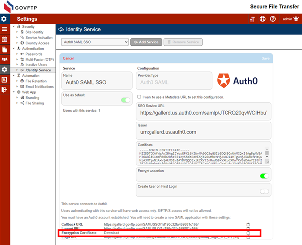 Auth0 SAML